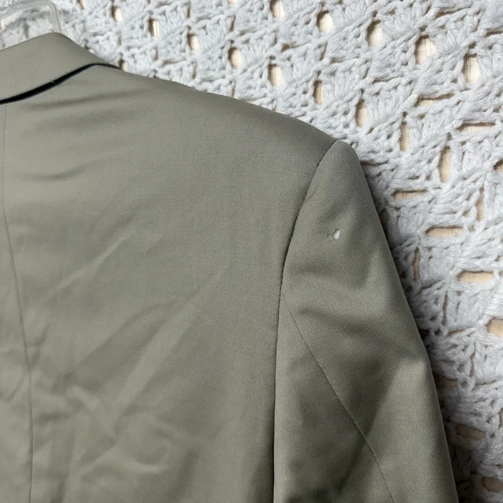 Ermenegildo Zegna Wool Blazer Jacket Men Size 50R Beige Sports Coat 3 Buttons